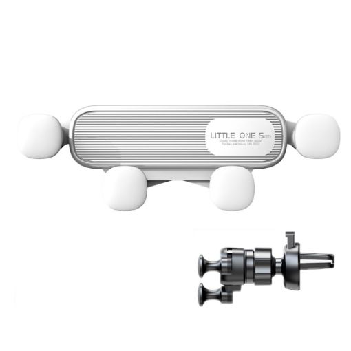 Vehicle Air Outlet Gravity Phone Holder - White Eagle Mouth Design - 1