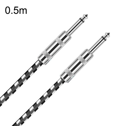 0.5m 6.35mm TS Guitar Cable Oxygen-Free Copper Core Two-Core Straight - 1