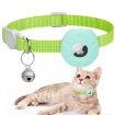 AirTag Tracker Silicone Case Reflective Cat Collar with Bell - Mint Green - 1