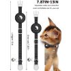 Luminous Pink Silicone AirTag Tracker Case Reflective Cat Collar with Bell - 2
