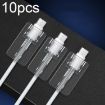 10pcs Square Transparent Cable Protective Sleeve for Type-C/USB-C - 1