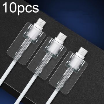 10pcs Square Transparent Cable Protective Sleeve for Type-C/USB-C - 1