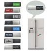 Double-Sided Dishwasher Magnet Clean Dirty Sign, Silver-Black/White - 2