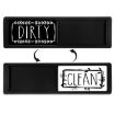 Double-Sided Dishwasher Magnet Clean Dirty Sign, Black & White - 1
