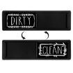 Double-Sided Dishwasher Magnet Clean Dirty Sign - Black Frame - 1
