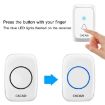 CACAZI A06-DC Wireless Waterproof Doorbell, 1 to 2 Battery, Black - 4