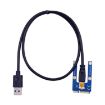 Mini PCI-E 1X to 16X Riser PCE164P-N03 VER006C, Blue Board 6pin - 8