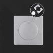 Square Silver Air Conditioning Hole Cover, Split Style 5cm Wall Plug - 1
