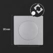 Square Silver Air Conditioning Hole Cover, Split Style 5cm Wall Plug - 2
