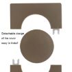 Square Silver Air Conditioning Hole Cover, Split Style 5cm Wall Plug - 6