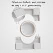 Square Silver Air Conditioning Hole Cover, Split Style 5cm Wall Plug - 7