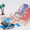 Mini Beach Set Ornament - Summer Ocean Scene Photo Decoration Props - 6