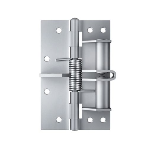 4" Multifunctional Door Closer Hinge, Color Steel Silver Automatic Closer - 1