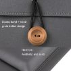 Khaki Waterproof PU Laptop Handbag - Elastic Button, 13.3/14 Inch - 5