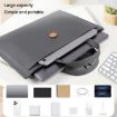 Navy Waterproof PU Laptop Handbag - 13.3/14 Inch Elastic Button - 8
