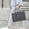 Navy Waterproof PU Laptop Handbag - 13.3/14 Inch Elastic Button - 9