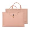 Rose Pink 15.4/16" Elastic Button Waterproof PU Laptop Handbag - 1