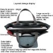 Navy 15.4/16" Elastic Button Waterproof PU Laptop Handbag - 4