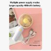 Portable Pink Handheld USB Charging Desktop Electric Fan - Small Size - 6