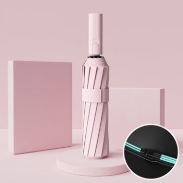 Pink 60 Bone Dual-use Automatic Umbrella - Wind-resistant UV Sunshade - 1