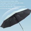 20 Bone Reverse Double Automatic Folding Umbrella Sunshade (Blue) - 4