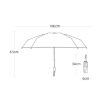 Pink 20 Bone Reverse Double Bone Automatic Folding Sunshade Umbrella - 2