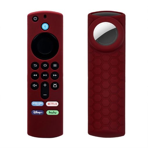 Remote Control Case for Amazon Fire TV Stick 2021 Alexa 3rd Gen, 2pcs, Wine Red - 1