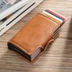 RFID Automatic Pop-up Card Holder Metal Wallet Box (Coffee) - 5