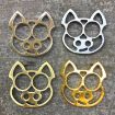 Cartoon Pig Self-Defense KeyChain Fist Gloves Window Breaker Gold 2pcs - 2