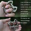 Cartoon Pig Self-Defense KeyChain Fist Gloves Window Breaker Gold 2pcs - 4