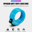 WEST BIKING 1.2m Orange Bicycle Lock - PVC Steel Cable Anti-theft Waterproof - 5