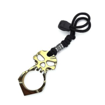 Gold Rose Thorn Self-defense Keychain with Single Finger Buckle - 1