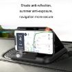 Carbon Fiber Pattern Car Mobile Phone Holder - Silicone Dashboard (Black) - 4