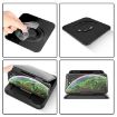 Carbon Fiber Pattern Car Mobile Phone Holder - Silicone Dashboard (Black) - 7