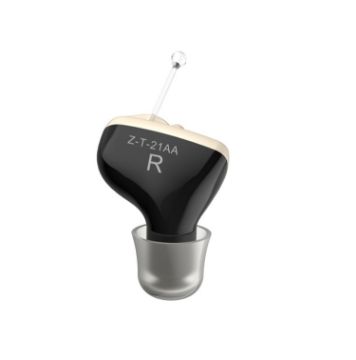 Invisible In-Ear Hearing Aid Sound Amplifier for Elderly - Black Right Ear - 1
