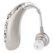 Silver USB Charging Earhook Hearing Aid Sound Amplifier Noise Reduction - 1