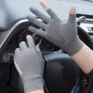 Ice Silk Sunscreen Gloves - Non-slip Fishing & Riding (Two Fingers Black) - 7