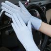 Free Code Summer Sunscreen UV Protection Ice Silk Gloves - Gray - 6