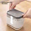 Black Press Type Soap Dispenser with Double Layer Drainage Soap Dish - 5