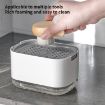 Black Press Type Soap Dispenser with Double Layer Drainage Soap Dish - 6