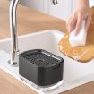 Black Press Type Soap Dispenser with Double Layer Drainage Soap Dish - 9