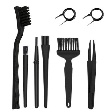 8pcs Anti-Static Computer Cleaning Brush Tweezer Set for Keyboard - 1