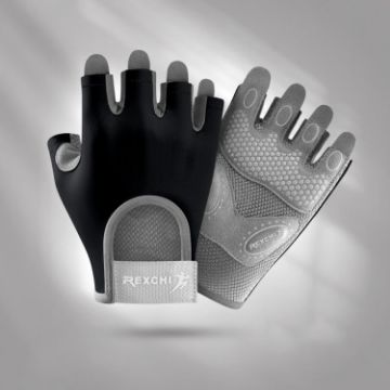 Yoga Sports Gloves - Non-slip, Shock-absorbing, Half-finger, Size M, Black - 1
