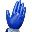 2pcs Work Safety Gloves Nitrile Abrasion Oil Resistant White/Blue - 4