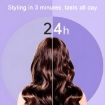 40mm Hair Curler Big Wave Ion Oil Coated Curling Iron, CN Plug, Purple - 3