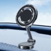 Magnetic Foldable Car Phone Holder - Universal Dashboard Mount (Black) - 1