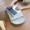 13" Gray White Cotton Embroidery Laptop Sleeve - Lightweight Protective Case - 6