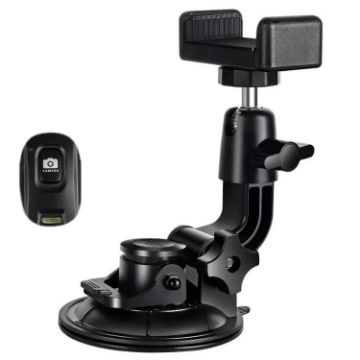 Bluetooth Car Suction Cup Phone Holder for Navigation & Live Broadcast - 1