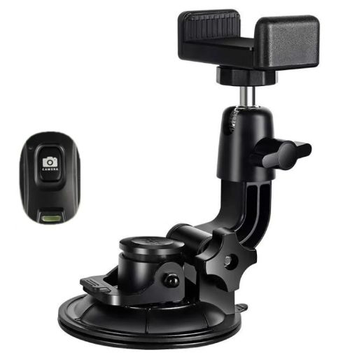 Bluetooth Car Suction Cup Phone Holder for Navigation & Live Broadcast - 1