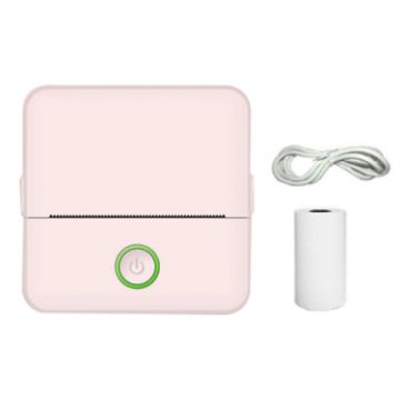 X6 200DPI Inkless Bluetooth Pocket Printer Pink + Paper for Students - 1